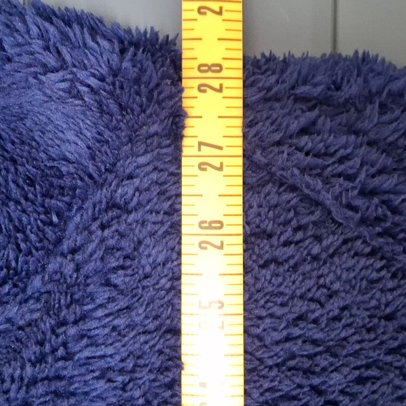 Lands' End Long Sleeve Cozy Hi-Pile Quarter Zip w/Pockets in Navy 1X 16W-18W - Picture 4 of 6